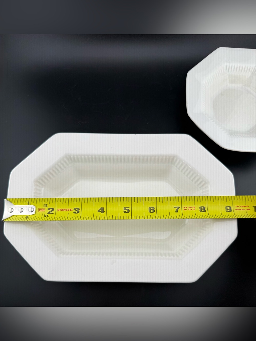 2 Independence Ironstone Rectangle Serving Bowls. Japan 9”x6” plus small bowl. - Picture 9 of 13